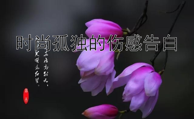 时尚孤独的伤感告白