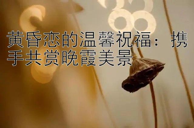 黄昏恋的温馨祝福：携手共赏晚霞美景