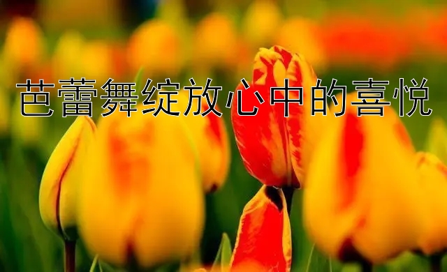 芭蕾舞绽放心中的喜悦