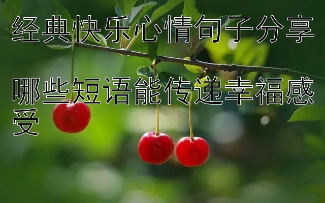 经典快乐心情句子分享  
哪些短语能传递幸福感受